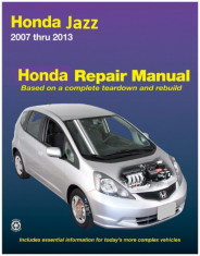 Manual de reparatie Honda Jazz 2007-2013 reparatii service, engleza tip carte foto