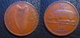 Irlanda_1/2 penny _ 1933 _moneda din brona, rara, Europa, Bronz