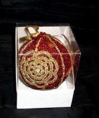 Globule? pentru pomul de Craciun, handmade, unicat, diametrul de aprox. 7.5 cm. foto