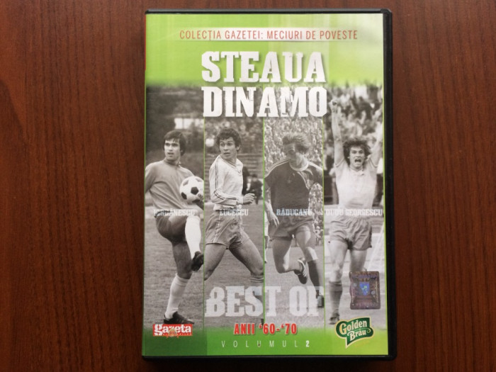 Steaua Dinamo DVD disc best of anii &#039;60-&#039;70 vol 2 meciuri de poveste fotbal VG+