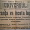 Ziarul Universul, editie speciala, 2 pag., luni 17 iun. 1940, stare buna