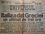 Ziarul Universul, editie speciala, 2 pag., luni 23 oct. 1940, stare buna