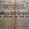 Ziarul Universul, editie speciala, 2 pag., luni 23 oct. 1940, stare buna