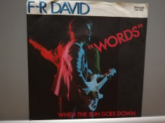 FR DAVID - WORDS/WHEN THE SUN.... (1983/CARRERE/RFG) - disc VINIL Single &amp;quot;7/NM foto