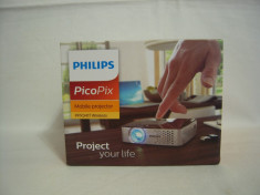 Vand videoproiector portabil Philips Pico Pix PPX3417,854x480,nou! foto