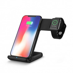 2-in-1 Qi Wireless Fast Charger Blcak foto