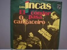 LOS INCAS - EL CONDOR PASA (1972/PHILIPS/RFG)- disc VINIL Single &amp;quot;7/ foto