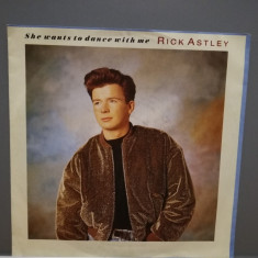 RICK ASTLEY - SHE WANTS TO DANCE WITH ME(1988/RCA/RFG) - disc VINIL Single "7/NM