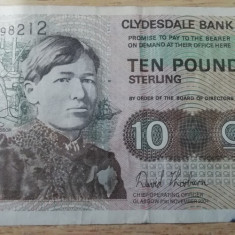 M1 - Bancnota foarte veche - Marea Britanie - Clydesdale - 10 lire sterline