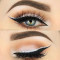 EYELINER CU SCLIPICI TUS GLITTER PS SPARKLE EYES ALB ARGINTIU