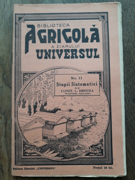 STUPII SISTEMATICI, 1934, APICULTURA