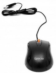 Mouse Spacer SPMO-F01 1000DPI negru USB foto