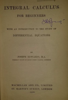 Integral calculus for beginners .../​ Joseph Edwards foto