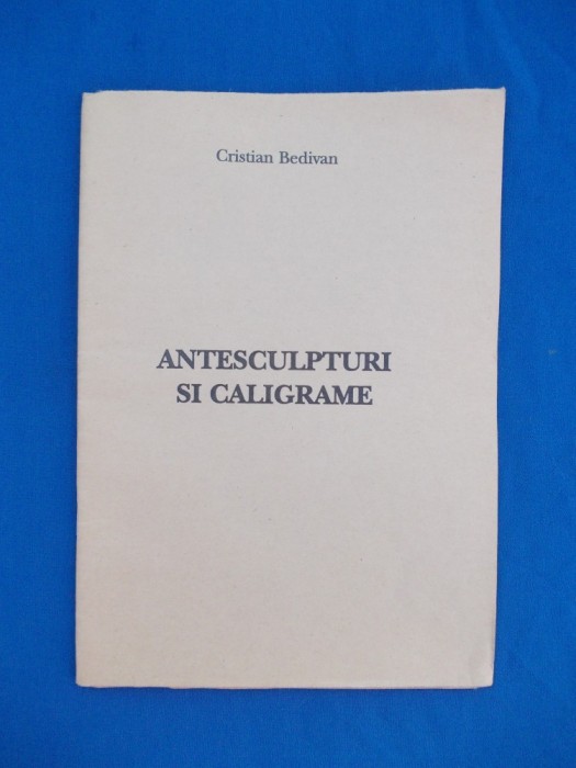 CRISTIAN BEDIVAN - ANTESCULPTURI SI CALIGRAME