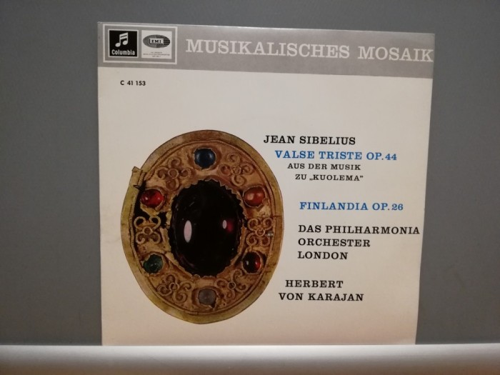 SIBELIUS - VALSE TRISTE /FINLANDIA (1962/EMI/RFG)- disc VINIL Single &quot;7/NM
