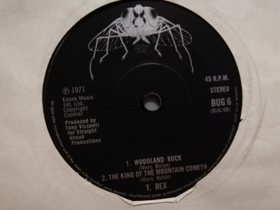 T-REX - HOT LOVE/WOODLAND ROCK /THE ..(1971/ESSEX/RFG) - disc VINIL Single &amp;quot;7/NM foto