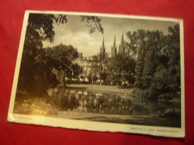 Ilustrata circulata 1940 cu stampila Wermachtului -Posta Militara -Wiesbaden foto