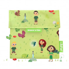 Gentuta reutilizabila pentru gustari Snack&amp;#039;n&amp;#039;Go Kids Forest foto