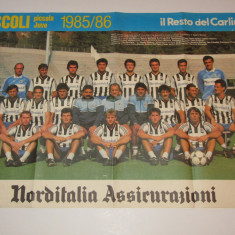 Poster-echipa de fotbal - ASCOLI (Italia) sezonul 1985/1986