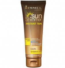 Lotiune autobronzanta Rimmel Sun Shimmer Instant Tan Wash Off Dark Shimmer 125 ml foto