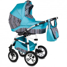 Carucior Flamingo Easy Drive 3 in 1 - Vessanti - Turquoise foto