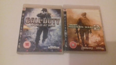 LOT 2 Jocuri Call of Duty - MW2 + World at war - PS3 [Second hand] foto