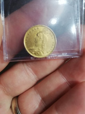 Moneda aur, 1887, 1/2 Victoria, km#766 foto