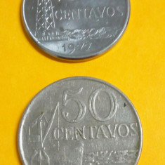 SV * Brazilia LOT 20 CENTAVOS 1977 UNC si 50 CENTAVOS 1975 * VF+