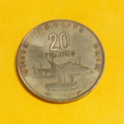 SV * Djibouti 20 FRANCS 1982 XF+ foto