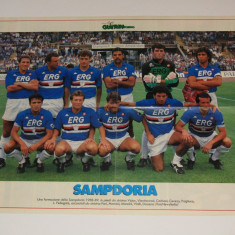 Poster-echipa de fotbal - SAMPDORIA (Italia) sezonul 1988/1989