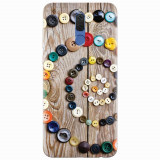 Husa silicon pentru Huawei Mate 10 Lite, Colorful Buttons Spiral Wood Deck