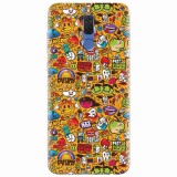 Husa silicon pentru Huawei Mate 10 Lite, Colorful Sticker Illustrations