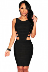 BAN326-1 Rochie bandage scurta, sexy, cu decupaje in talie foto