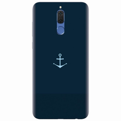 Husa silicon pentru Huawei Mate 10 Lite, Blue Navy Anchor Illustration Flat foto