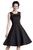 B779-1 Rochie eleganta in stil vintage, cu talia inalta, S/M