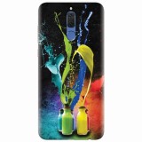 Husa silicon pentru Huawei Mate 10 Lite, Abstract Color Bottles Splash