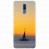 Husa silicon pentru Huawei Mate 10 Lite, Wind Sail Boat Ocean Sunset