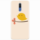 Husa silicon pentru Huawei Mate 10 Lite, Flat Minimal Cute Bird Illustration