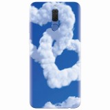 Husa silicon pentru Huawei Mate 10 Lite, Heart Shaped Clouds Blue Sky