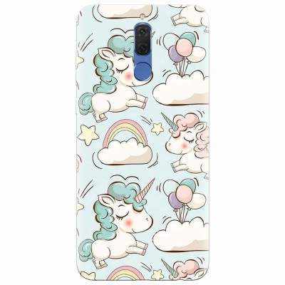 Husa silicon pentru Huawei Mate 10 Lite, Unicorns And Clouds foto