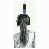 Husa silicon pentru Huawei Mate 10 Lite, Girl With Headphone