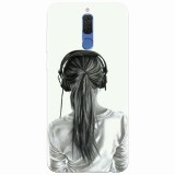 Husa silicon pentru Huawei Mate 10 Lite, Girl With Headphone