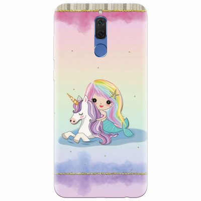 Husa silicon pentru Huawei Mate 10 Lite, Mermaid Unicorn Play foto