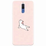 Husa silicon pentru Huawei Mate 10 Lite, Cute Dog Streching