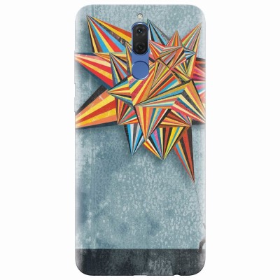 Husa silicon pentru Huawei Mate 10 Lite, Abstract Colorful Balloon Triangles foto