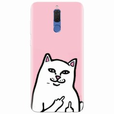 Husa silicon pentru Huawei Mate 10 Lite, White Cat