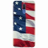 Husa silicon pentru Huawei Mate 10 Lite, American Flag Illustration