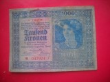 HOPCT AUSTRIA 1000 KRONEN / COROANE 1922 RARA - UNICA PE OKAZII.RO