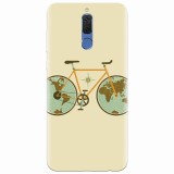 Husa silicon pentru Huawei Mate 10 Lite, Retro Bicycle Illustration