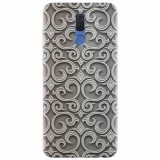 Husa silicon pentru Huawei Mate 10 Lite, Baroque Silver Pattern